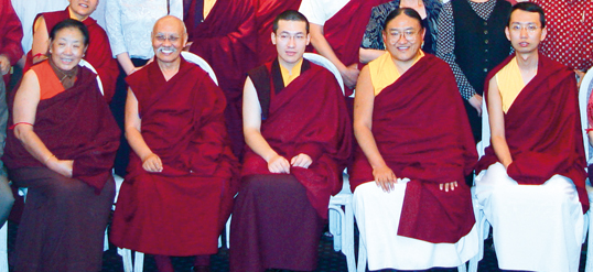 Ludingas Kenčenas Rinpočė, XVII Karmapa ir Sakja Trizinas Rinpočė